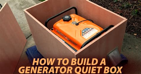 quiet generator box plans